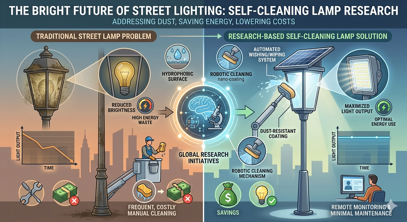 Self Cleaning Street Lamp Research: Does a Dust Resistant Project Exist