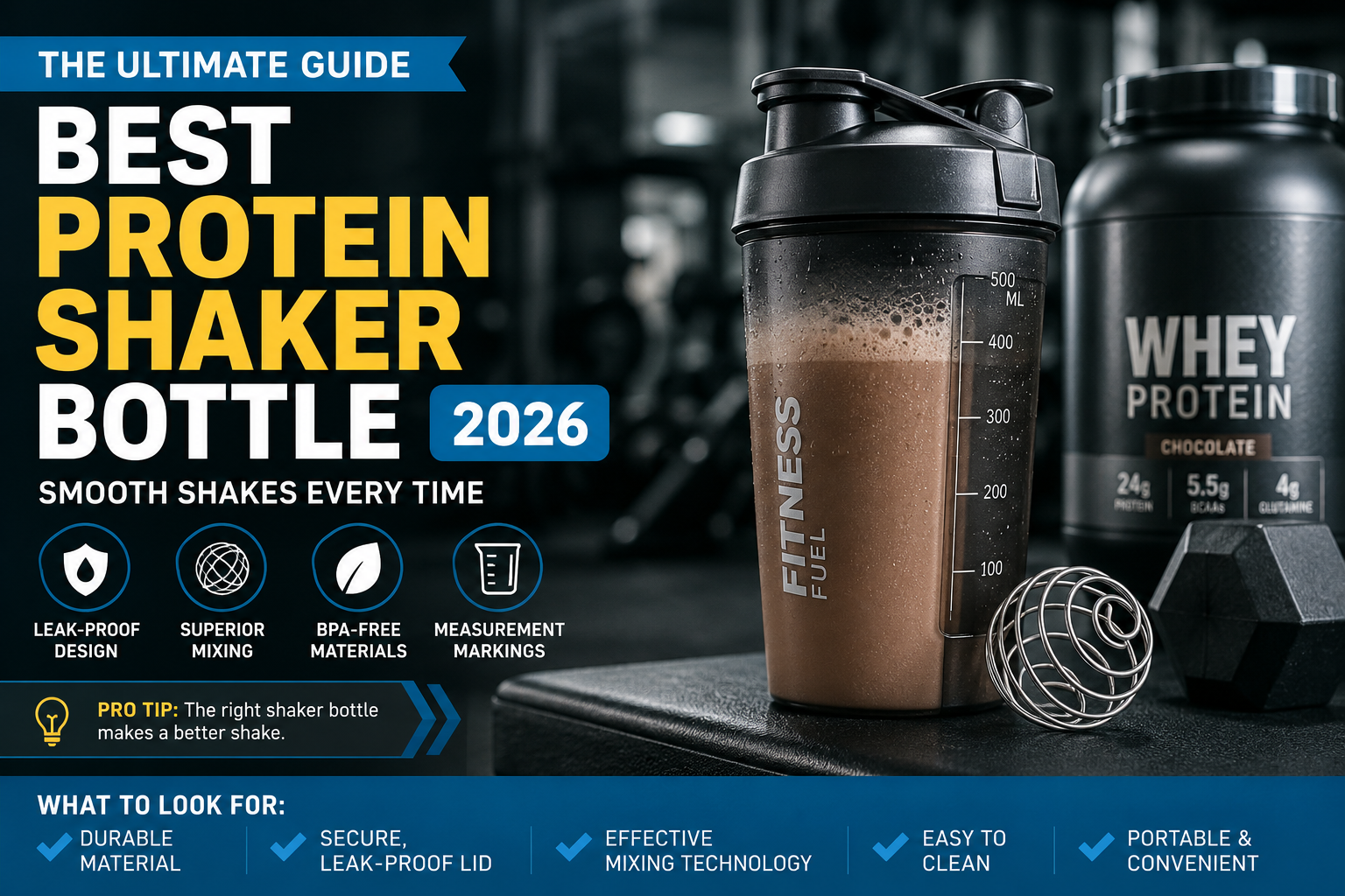 Protein Shaker Bottle