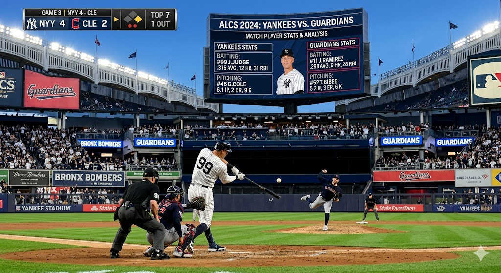 New York Yankees vs Cleveland Guardians Match Player Stats