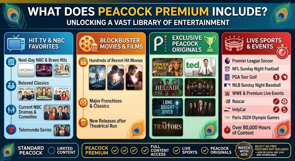 what does Peacock Premium include